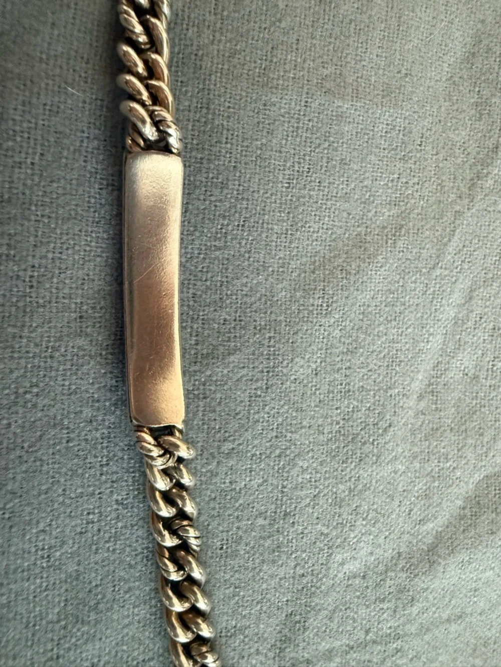 David Yurman Silver 'Love' Cable ID Bracelet - Picture 5 of 12
